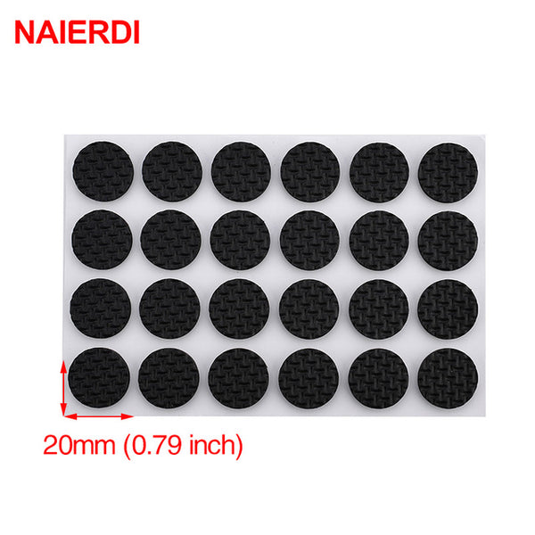 NAIERDI 1-24PCS Self Adhesive Furniture Leg Feet Rug Felt Pads Anti Slip Mat  Bumper Damper For Chair Table Protector Hardware