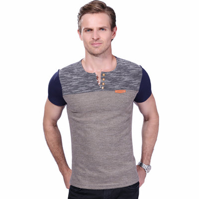 2017 Summer Fashion Men's T Shirt Casual Patchwork Short Sleeve T Shirt Mens Clothing Trend Casual Slim Fit Hip-Hop Top Tees 5XL