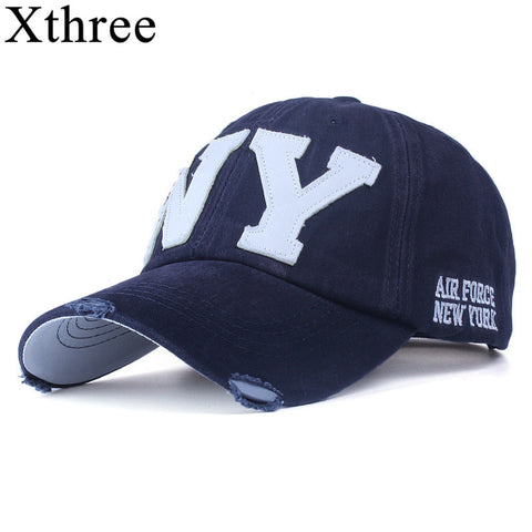 [Xthree] unisex fashion cotton baseball cap snapback hat for men women sun hat bone gorras ny embroidery spring cap wholesale
