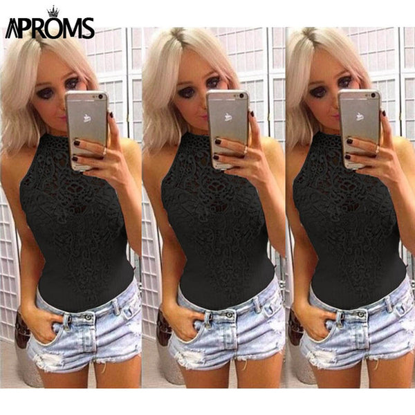 Elegant Black Lace bodycon Bodysuits Womens Sexy V-neck Sleeveless Jumpsuit Rompers  Tops for Women Clothing Gray Green