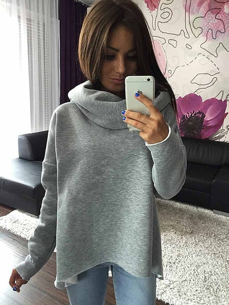 Kaywide Christmas Clothes 2017 Women Winter Hoodies Scarf Collar Long Sleeve Fashion Casual Autumn Sweatshirts Rough Pullovers
