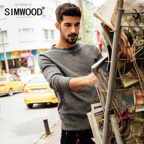 SIMWOOD  Brand 2017 New Autumn Winter Casual Sweater Men Fashion long Sleeve pullovers MY2015