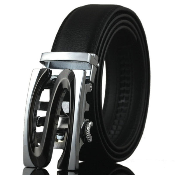 REGITWOW Fashion Designers Men Automatic Buckle Leather luxury Belts Business Male Alloy buckle Belts for Men Ceinture Homme