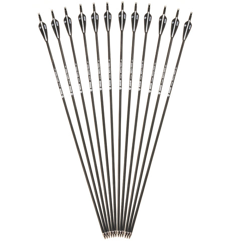 6/12/24pcs/lot 28/30 inches Spine 500 Carbon Arrow with Black and White Color for Recurve/Compound Bows Archery Hunting K