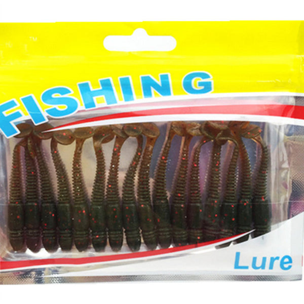 16 Pcs/Lot 5cm 1g Lures Soft Bait Worms fishing lure with salt smell Hot Fishing Takcle Grub Artificial Lures YR-257