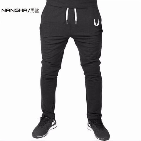 NANSHA 2017 Men Gyms Pants Casual Elastic cotton Mens Fitness Workout Pants skinny,Sweatpants Trousers Jogger Pants