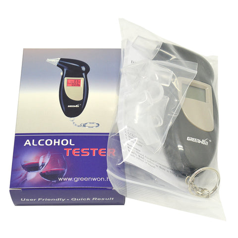 Professional Digital Breath Alcohol Tester LCD Display High Precision Breathalyzer Backlit with Audible Alert