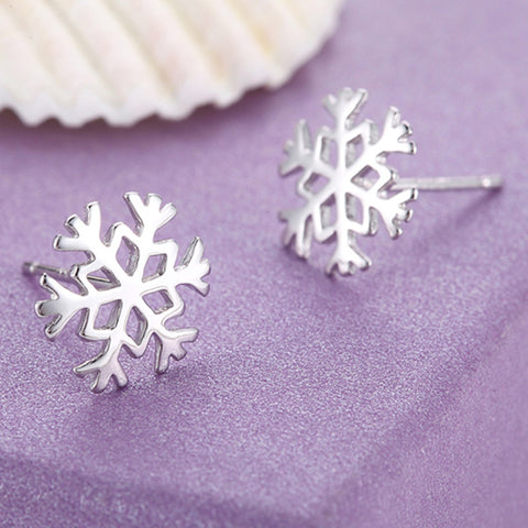 Silver plated jewelry snowflake earrings lovely lady fashion high quality jewelry manufacturers, wholesale