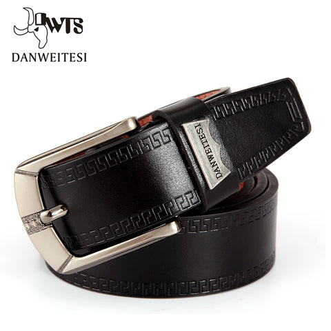 [DWTS]2016 Fashion Men Belt Faux Leather Waistband Vintage Classic Pin Buckle Design Belts For Men ceinture homme luxe marque