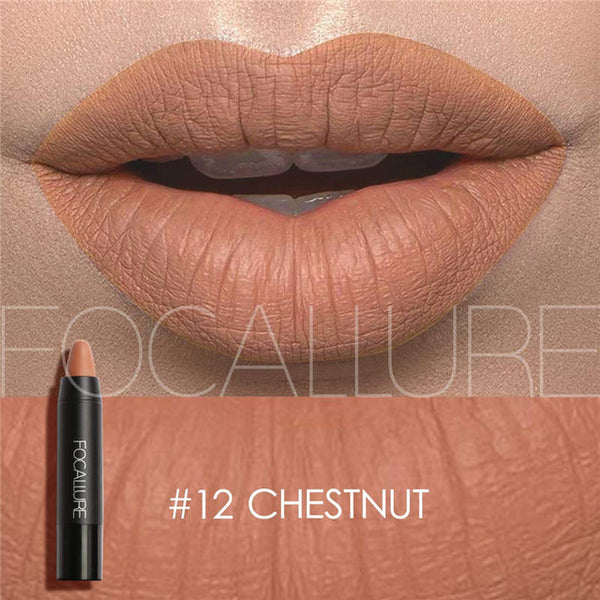 FOCALLURE 19 Colors Lipstick Matte Lipsticker Waterproof Long-lasting Easy to Wear Cosmetic Nude Makeup Lips