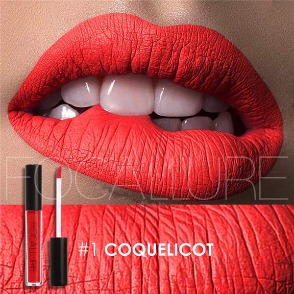 FOCALURE Brand Makeup Waterproof batom Tint Lip Gloss Red Velvet True Brown Nude Matte Lipstick Colourful Maquiagem