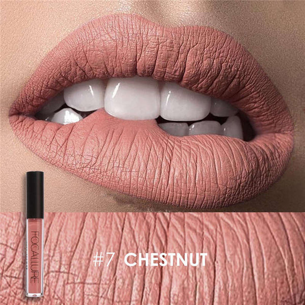 FOCALURE Brand Makeup Waterproof batom Tint Lip Gloss Red Velvet True Brown Nude Matte Lipstick Colourful Maquiagem