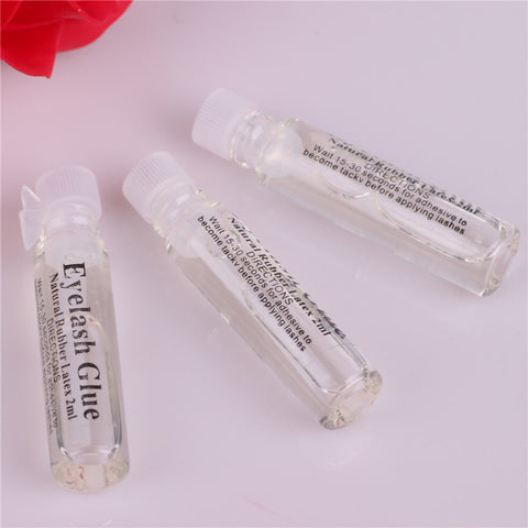 2ml False Eyelash Glue Transparent Glass Travel Size Eyelid Glue Stick Super Glue Makeup Tool