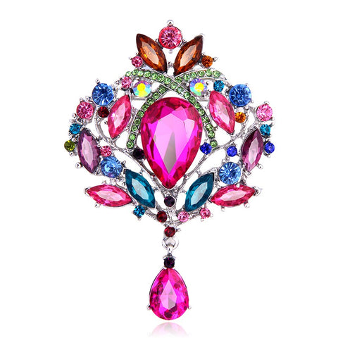 Various Colors Large Acrylic Crystal Vintage Drop Brooches or Jewelry Ornaments