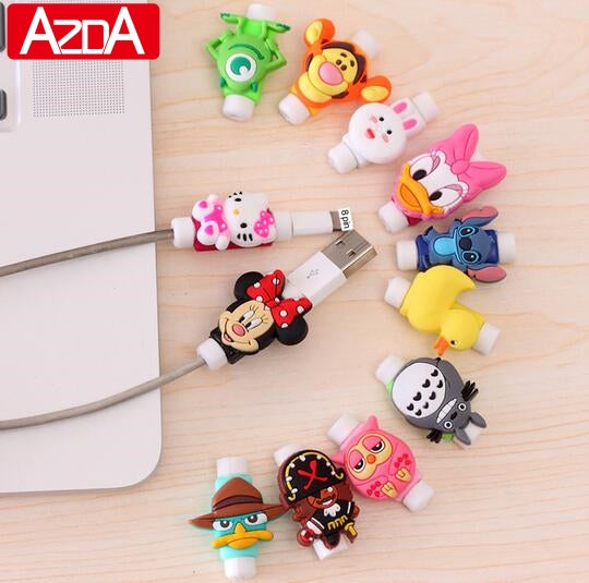 Cartoon Protector Cable Cord Saver Cover Coque For Cable iPhone 8 4 4S 5 5S SE 5C 6 6S 7 7S Plus Protective Sleeve Fundas case