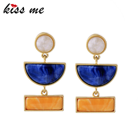 KISS ME New Statement Earrings Fashion Jewelry Alloy Resin Women Accessories Birthday Gifts