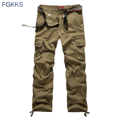 2017 New Arrival High Quality Spring Style Top Fashion Clothing Solid Mens Cargo Pants Cotton Men Trousers Joggers Plus Size