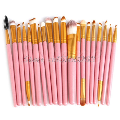 20Pcs Cosmetic Brushes Pro Powder Foundation Eyeshadow Eyeliner Lip Makeup Set Makeup Eyeshadow Foundation Concealer Brushes