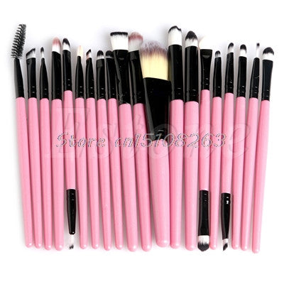 20Pcs Cosmetic Brushes Pro Powder Foundation Eyeshadow Eyeliner Lip Makeup Set Makeup Eyeshadow Foundation Concealer Brushes