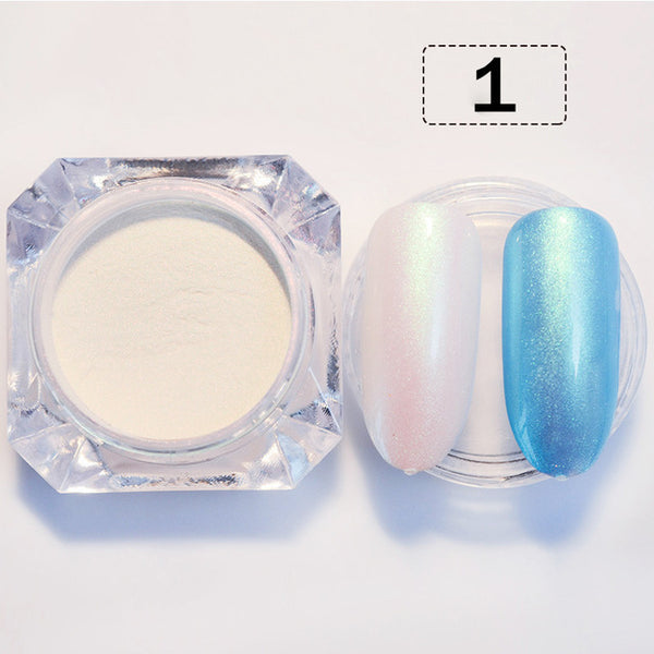 2g/Box BORN PRETTY Shining Nail Glitter Pearl Shimmer Nail Powder Nail Dust Powder 3 Colors Mermaid Manicure Nail Art Glitter