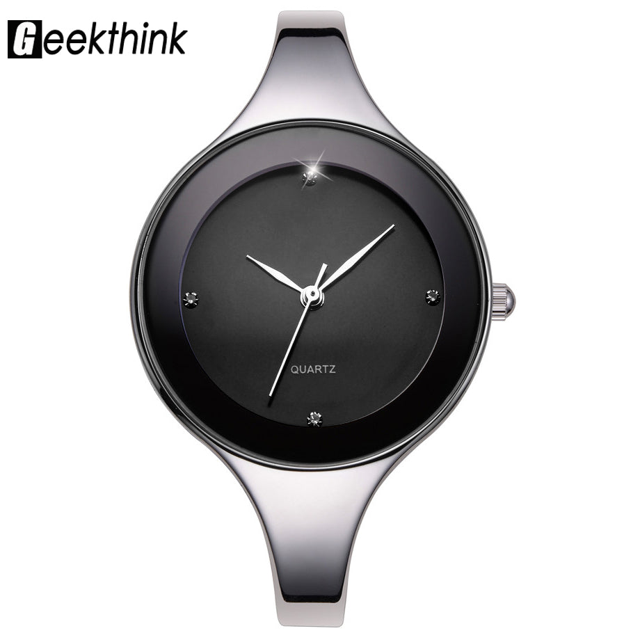 GEEKTHINK Luxury Brand Fashion Quartz Watch Women Ladies Stainless Steel Bracelet Watches Casual Clock Female Dress Gift Relogio