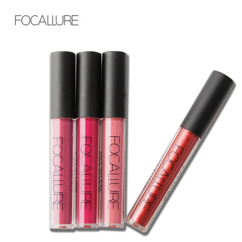 Focallure Brand Waterproof Matte Lipsticks Pro Makeup Cosmetic Long-lasting Lip Gloss Metal Shimmer Lip Cream Liquid Tint