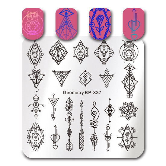 BORN PRETTY 6*6cm Square Nail Stamping Plates Lace Flower Animal Pattern Nail Art Stamp Stamping Template Image Plate Stencils