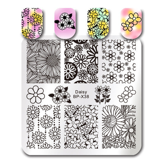 BORN PRETTY 6*6cm Square Nail Stamping Plates Lace Flower Animal Pattern Nail Art Stamp Stamping Template Image Plate Stencils