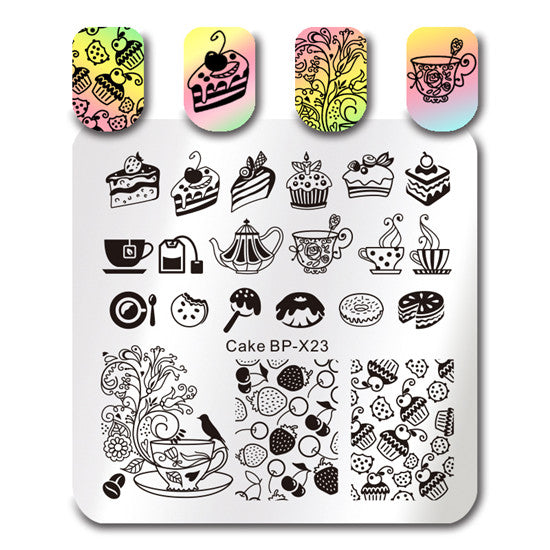 BORN PRETTY 6*6cm Square Nail Stamping Plates Lace Flower Animal Pattern Nail Art Stamp Stamping Template Image Plate Stencils