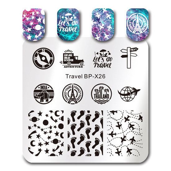 BORN PRETTY 6*6cm Square Nail Stamping Plates Lace Flower Animal Pattern Nail Art Stamp Stamping Template Image Plate Stencils