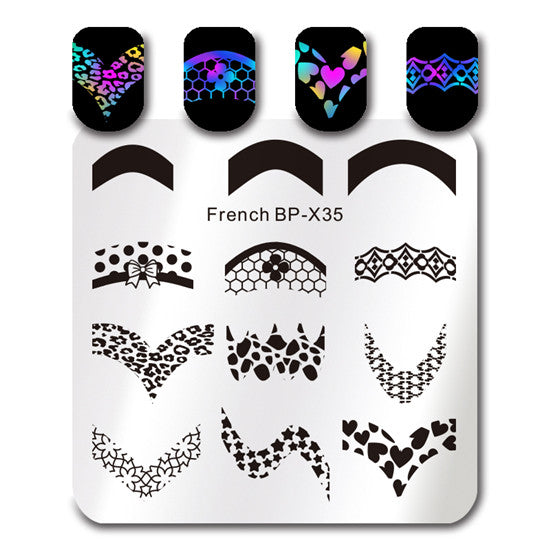 BORN PRETTY 6*6cm Square Nail Stamping Plates Lace Flower Animal Pattern Nail Art Stamp Stamping Template Image Plate Stencils