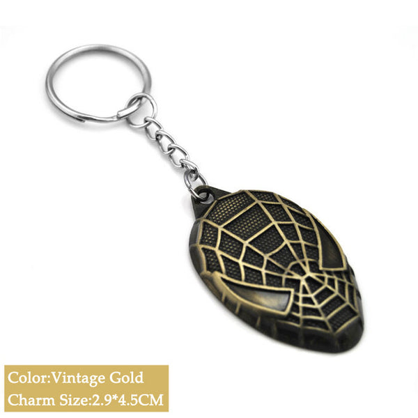 Superhero Batman Keychain Men Trinket Marvel Spiderman Key Chain V for Vendetta Iron Man Key Ring Holder Jewelry Gift Souvenirs