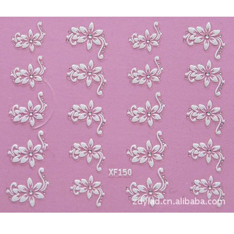 3D DIY flower design Water Transfer Nails Art Sticker decals lady women manicure tools Nail Wraps Decals wholesale