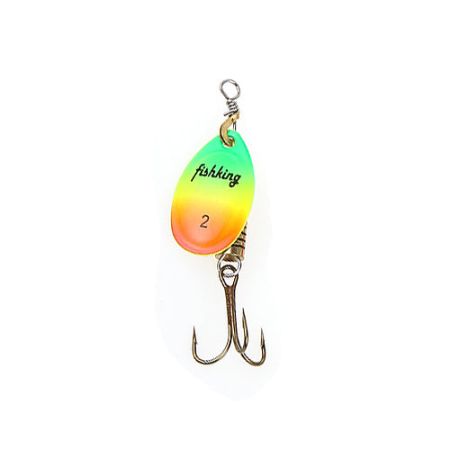 FISH KING 1PC Size0-Size5 Fishing Lure pesca Mepps Spinner bait Spoon Lures With Mustad Treble Hooks Peche Jig Anzuelos