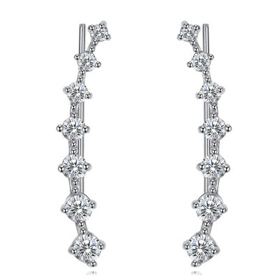 Big Dipper Four-Prong Setting 7pcs CZ Rose Gold Color Ear Hook Stud Earrings Fashion Jewelry ZYE534 ZYE548 ZYE527