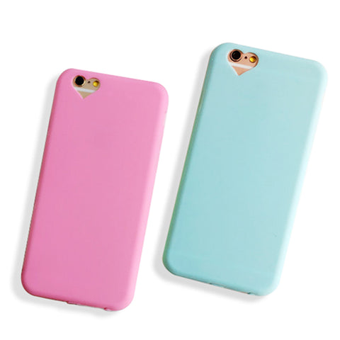 LACK Best Quality Cute candy Color Loving Heart Case For iphone 6 Case For iphone 6S 6 Plus Phone Cases Cover Capa Fundas HOT