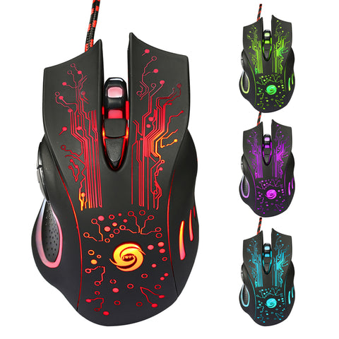 Promotion 3200DPI LED Optical 6D USB Wired Gaming Mouse 6Buttons Game Pro Gamer Computer Mice For PC Laptop High Quality