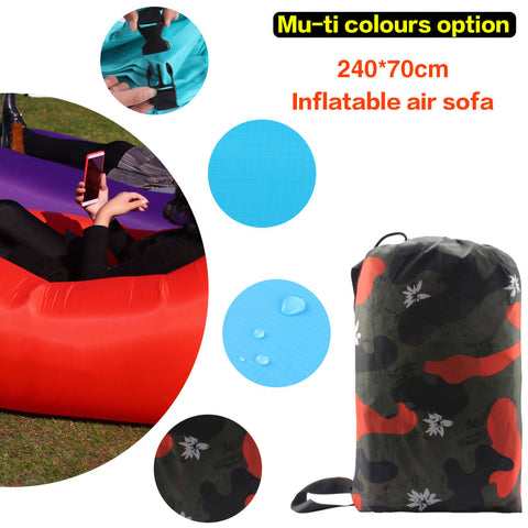210T Ripstop Portable Inflatable Air sofa for indoor or outdoor waterproof Hangout lazy bag Inflatable Sleeping bag Lazy bag