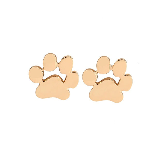 SMJEL  New Accessories Fashion bijoux Tiny Pug jewelry Cute Cat Print Earrings for Women Dog Paw Studs Earrings brincos 2017