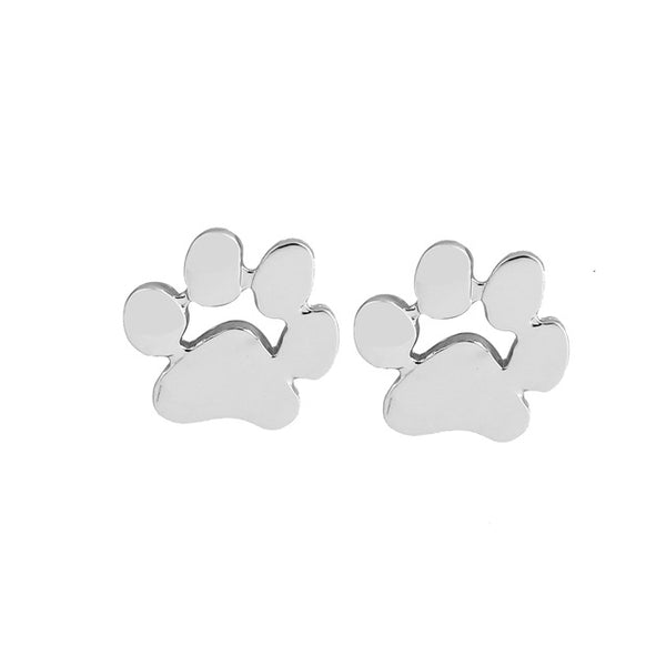 SMJEL  New Accessories Fashion bijoux Tiny Pug jewelry Cute Cat Print Earrings for Women Dog Paw Studs Earrings brincos 2017