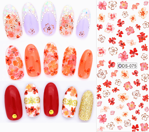 Rocooart DS072 2017 Nail Design Water Transfer Nails Art Sticker Color Butterfly Nail Wraps Sticker Watermark Fingernails Decal