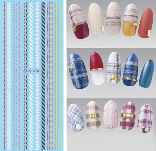 Rocooart DS373-384 Water Transfer Nails Art Sticker Harajuku Element Cats Kitty Caterpillar Nail Wrap Sticker sticker