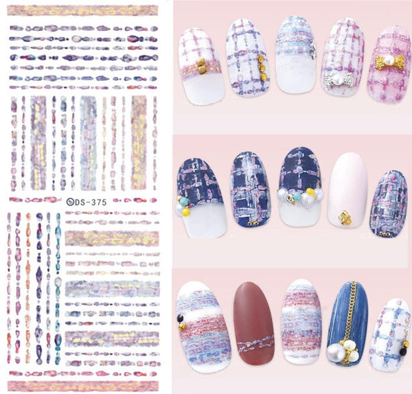 Rocooart DS373-384 Water Transfer Nails Art Sticker Harajuku Element Cats Kitty Caterpillar Nail Wrap Sticker sticker