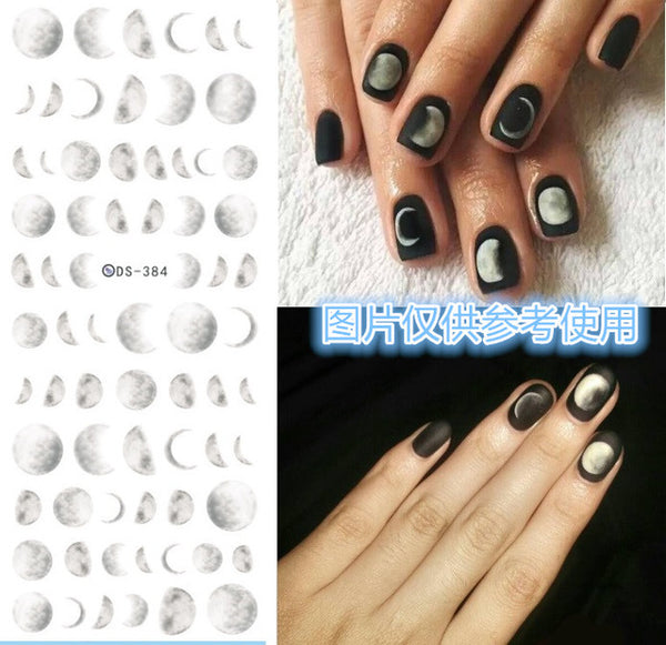 Rocooart DS373-384 Water Transfer Nails Art Sticker Harajuku Element Cats Kitty Caterpillar Nail Wrap Sticker sticker