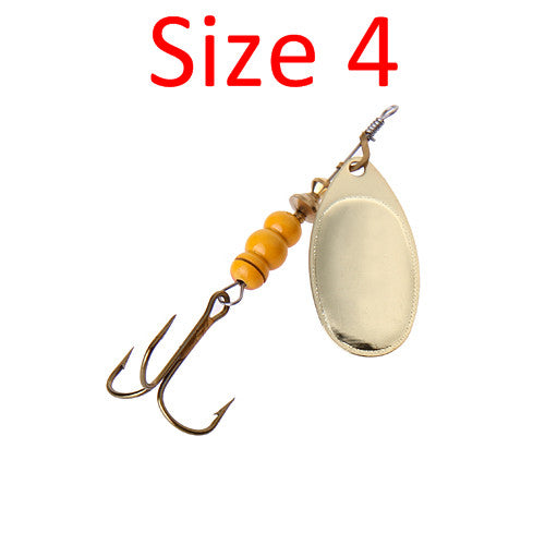 FISH KING 1PC Size1-Size4 Fishing Hook Mepps Spinner Fishing Lures With Knife-edged Treble Hooks Bulk Fishing Tackle Pesca