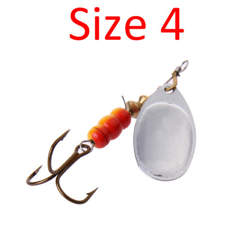 FISH KING 1PC Size1-Size4 Fishing Hook Mepps Spinner Fishing Lures With Knife-edged Treble Hooks Bulk Fishing Tackle Pesca