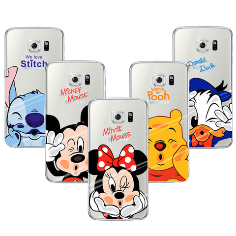 Mickey Minnie Case For Samsung Galaxy Grand Prime S3 S5 S6 S7 Edge S8 Plus J2 J3 J5 J7 A3 A5 2016 2015 2017 Cover Note 8