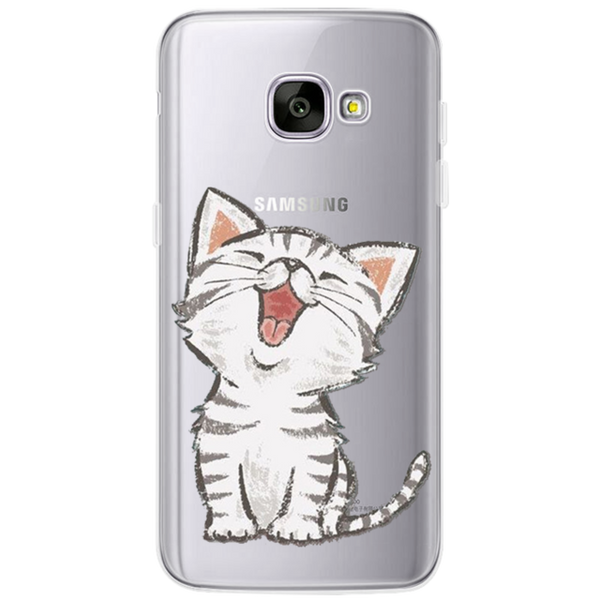 Coque For Samsung Galaxy S4 S5 S6 S7 Edge S8 Plus A3 A5 2016 2015 2017 prime J1 J2 J3 J5 J7 Case TPU Silicon Cover Cat Fundas