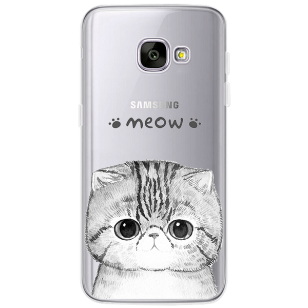 Coque For Samsung Galaxy S4 S5 S6 S7 Edge S8 Plus A3 A5 2016 2015 2017 prime J1 J2 J3 J5 J7 Case TPU Silicon Cover Cat Fundas