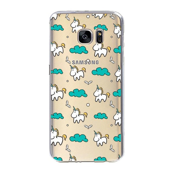 Flamingo Case For Samsung Galaxy S4 S5 S6 S7 Edge S8 Plus A3 A5 2016 2015 2017 J1 J2 J3 J5 J7 Transparent Silicone Fundas